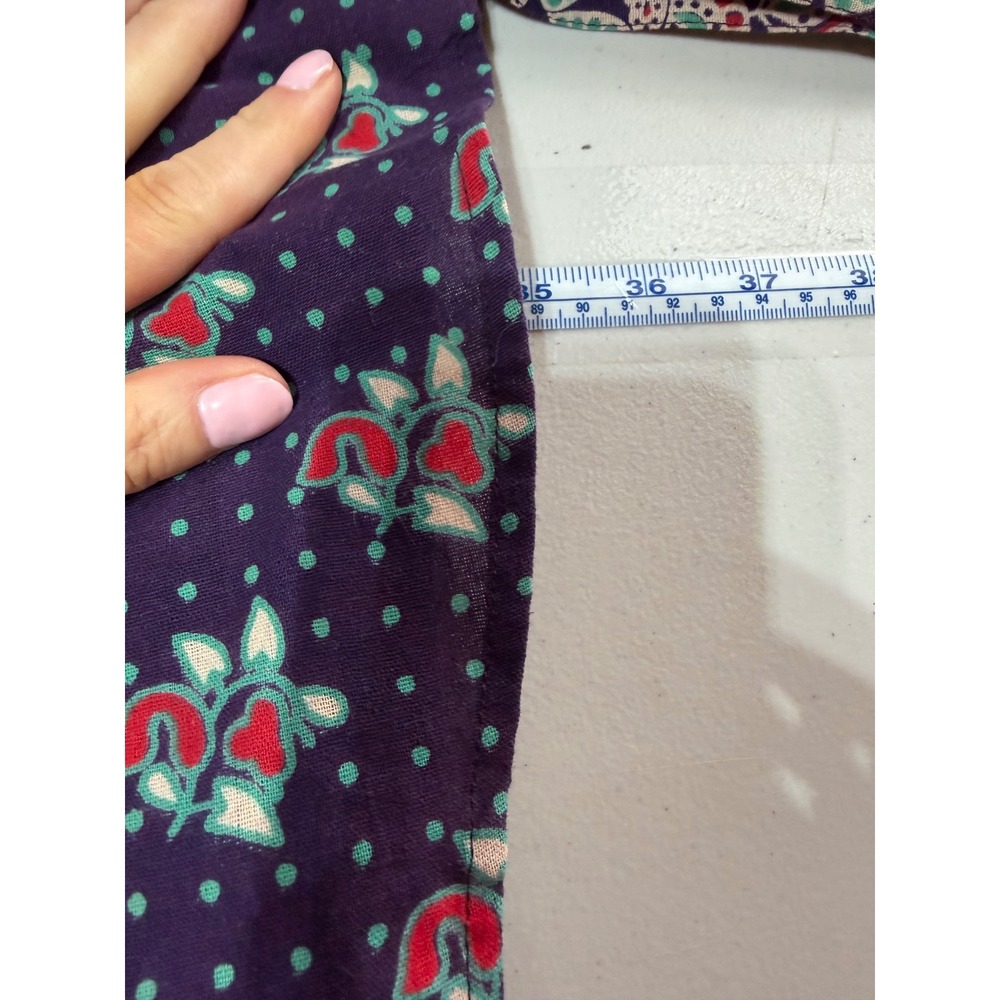 NWT Darn Good Yarn Wrap Maxi Skirt 4-12 Purple Peacock‎ Cotton Boho Cottagecore - Picture 6 of 7